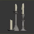 Elegant Silver Decorative Candelabra With Five Candles And Small Dish