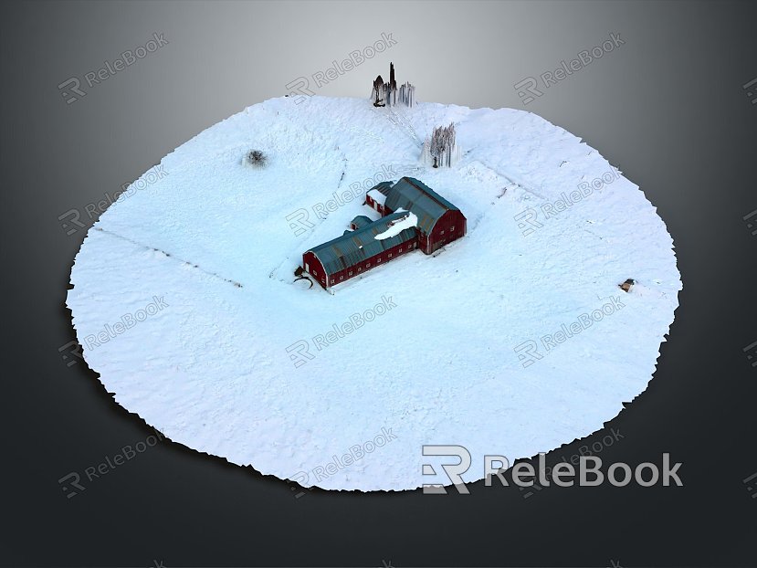 Modern Snow House Snow House Cartoon Snow House Cartoon Wooden House model