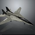 Military Fighter Jet Model With Gray Body And Detailed Weapon Design Features