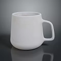 Modern White Ceramic Mug With Marble Texture For Daily Household Use 3d model