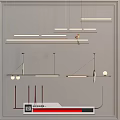 Modern chandelier combination 3d model