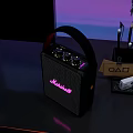 Gaming Desk Setup With RGB Lights Computer Monitor And Gaming Chair Accessories