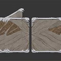 Architectural Structures Textured With Wood Grain And Gray Stripes White Edges For Modern Design
