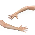 Male Arms With Open Hands Displaying Natural Hand Gestures And Posture