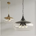 Modern Pendant Lights With Transparent Glass Shades And Metal Finishes For Interior Design