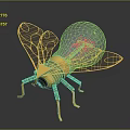 Golden Insect Shaped Bulb Lamp Unique Decorative Furniture With Artistic Wings And Spiral Legs