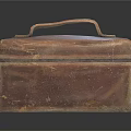 Vintage Rusted Metal Lunch Box with Sturdy Handle for Daily Use