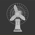 Modern White Tabletop Electric Fan With Solar Panel And Efficient Design