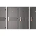 Modern Security Doors With Different Panel Patterns Metal Handles And Locks 3d model