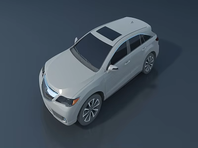 White SUV Exterior With Sunroof Modern Design Stylish Wheels And Sleek Lines 3d model