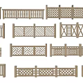 Various Wooden Fence Designs With Lattice Patterns And Cross Structures