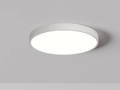 Modern Round White LED Ceiling Light With Slim Design For Home Interior 3d model