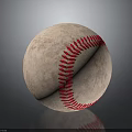 Vintage White Baseball With Red Stitching As Essential Household Sports Item