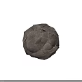 Natural Wood And Stone Material With Textured Spherical Surface Design