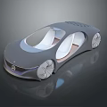 Mercedes Concept Car with Futuristic Streamlined Body and Transparent Interior Unique Wheel Design
