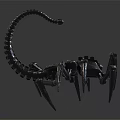 Mechanical Scorpion With Detailed Metal Structure And Robotic Design Elements