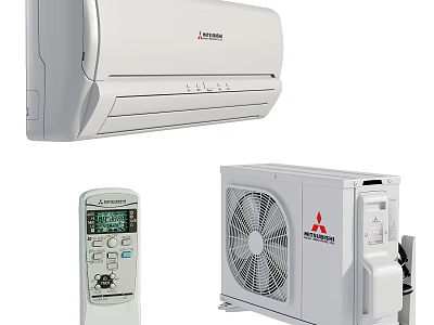Mitsubishi Air Conditioner Fan With Remote Control And Efficient Cooling System 3d model