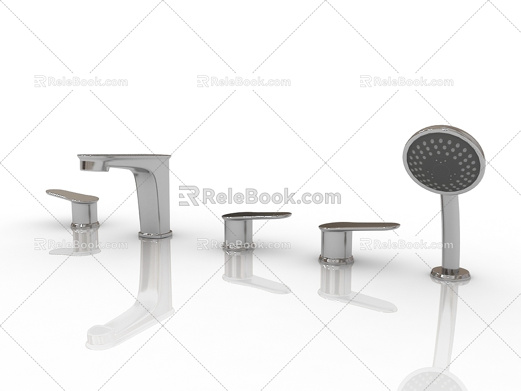 Modern hardware faucet shower 3d model