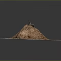 Pile Of Brown Powder With Granular Texture And Small Tool On Top