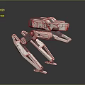 3D Model Of Futuristic Mechanical Quadruped Creature T02 Robot With Slender Legs