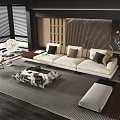 Modern Sofa Coffee Table Combination Sofa Combination 3d model