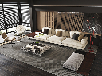 Modern Sofa Coffee Table Combination Sofa Combination 3d model