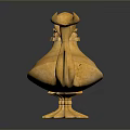 Golden Traditional Magic Lamp With Decorative Base And Shiny Surface Design