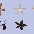 Different Design Air Conditioner Fans With Varied Blade Shapes Colors And Materials