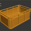 Orange Plastic Storage Bin For Home Organization With Durable Design And Handle