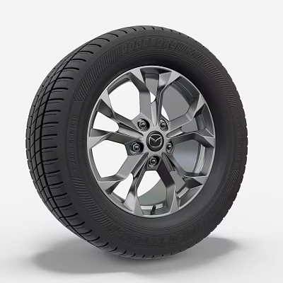 High Quality Car Tire With Modern Alloy Wheel And Detailed Tread Pattern Design 3d model