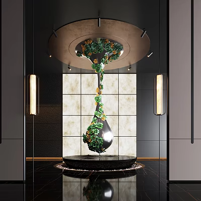 Modern Art Device Inverted Device Stainless Steel Device 3d model