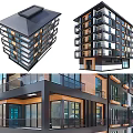 Modern Multi Storey Residential Building with Multiple Balconies and Large Glass Windows