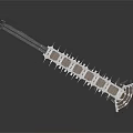 Mechanical Industrial Equipment With Metal Structure And Multiple Connected Parts