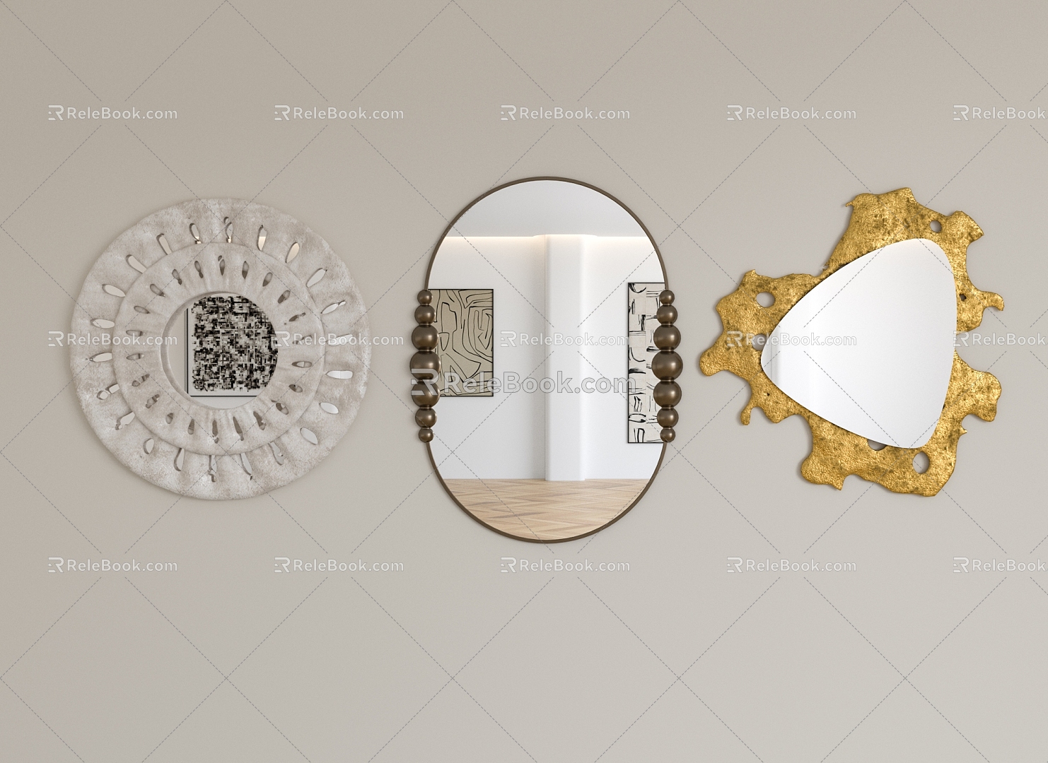 Bathroom mirror Decorative mirror 3d model