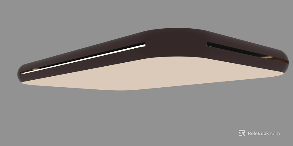 Modern Rectangle LED Ceiling Light With Black Frame And Light Panel 3d model