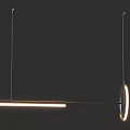 Modern Pendant Chandeliers With Ring Bar Design And Metal Frame For Interior Lighting