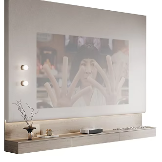 TV background wall 3d model