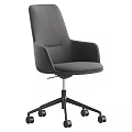Modern Office Desk and Chair Set with Multi Colored Fabric Seats and Rolling Wheels