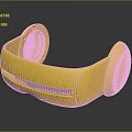 Stylish Yellow Headband With Modern Design And Transparent Stripe For Comfortable Wear