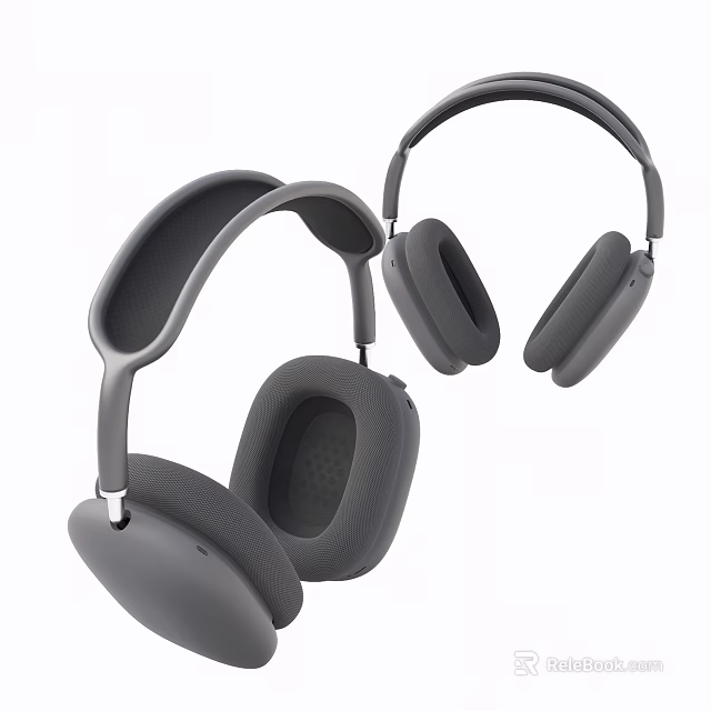 Comfortable Modern Headphones Design With Soft Ear Pads Adjustable Headband And Wireless Connectivity 3d model 