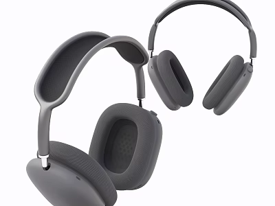 Comfortable Modern Headphones Design With Soft Ear Pads Adjustable Headband And Wireless Connectivity 3d model