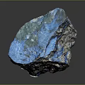 Natural Blue And Brown Mineral Specimen With Rough Surface Texture Formation 3d model