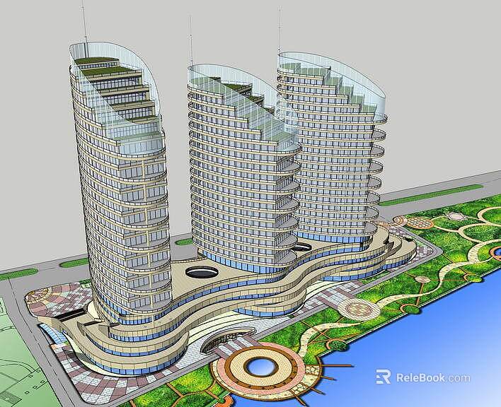 Luxury Shower Sauna Facilities in Modern High Rise Hotel With Wellness Design Elements 3d model 