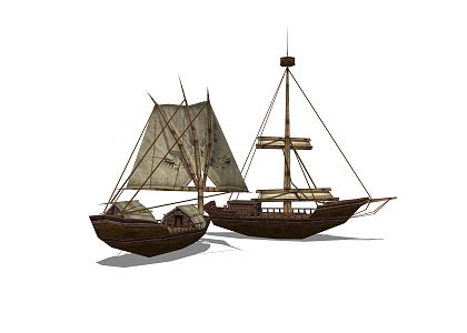 new chinese boat 3d model