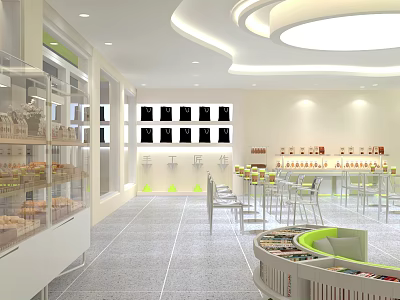 Modern Milk Tea Shop Online Celebrity Milk Tea Bakery 3d model