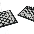Two Chessboards with Black White Pieces for Classic Board Game Entertainment