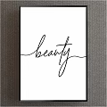 Handwritten Cest la vie Wall Art Black White Decorative Home Print