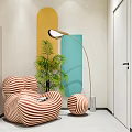 Modern Reception Area With Curved Front Desk Staff Member Pendant Light And Soft Decor