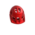 Red Sports Helmet Design With Ventilation Holes And Lightweight Structure