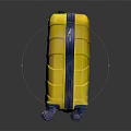 Yellow Hard Shell Suitcase With Modern Design Rolling Wheels And Telescopic Handle 3d model